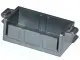 Flat Silver Container, Treasure Chest Bottom with Slots in Back