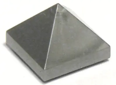 Flat Silver Slope 45 1 x 1 x 2/3 Quadruple Convex Pyramid