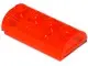 Trans-Neon Orange Container, Treasure Chest Lid Curved with Thick Hinge