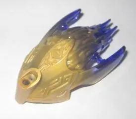 Pearl Gold Bionicle Creature Head / Mask with Marbled Trans-Purple Pattern