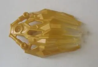 Pearl Gold Bionicle Crystal Armor with Marbled Trans-Clear Pattern