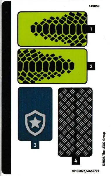 Sticker Sheet for Set 60415 - (10105876/6465727)