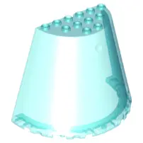 Trans-Light Blue Cone Half 10 x 5 x 6