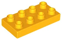 Bright Light Orange Duplo, Plate 2 x 4 x 1/2 (Thick)