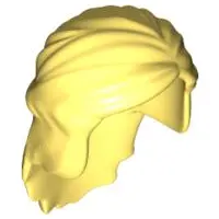 Bright Light Yellow Minifigure, Hair Female Mid-Length with Braid Around Sides