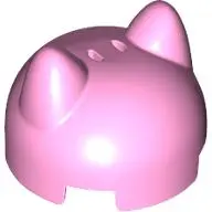 Bright Pink Brick, Round 2 x 2 x 1 1/3 Dome Top with Cat Ears