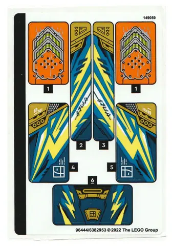 Sticker Sheet for Set 71776 - (96444/6382953)