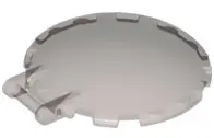 Trans-Brown Dish 6 x 6 Inverted with Bar Handle