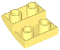 Bright Light Yellow Slope, Curved 2 x 2 x 2/3 Inverted