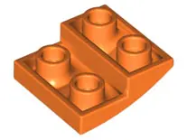 Orange Slope, Curved 2 x 2 x 2/3 Inverted