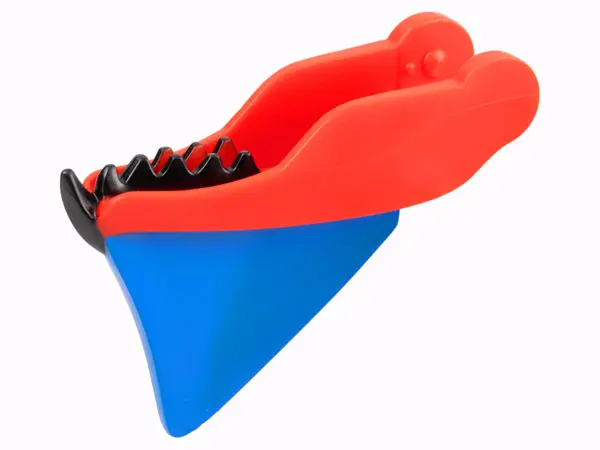 Red Dragon Head (Avatar Toruk) Jaw Lower with Blue Crest and Black Teeth Pattern