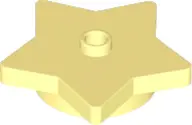 Bright Light Yellow Plate, Round 4 x 4 x 2/3 with Star and Open Stud