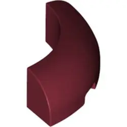 Dark Red Brick, Round Corner 3 x 3 without Studs