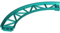 Dark Turquoise Train, Track Roller Coaster Curve, 90 degrees