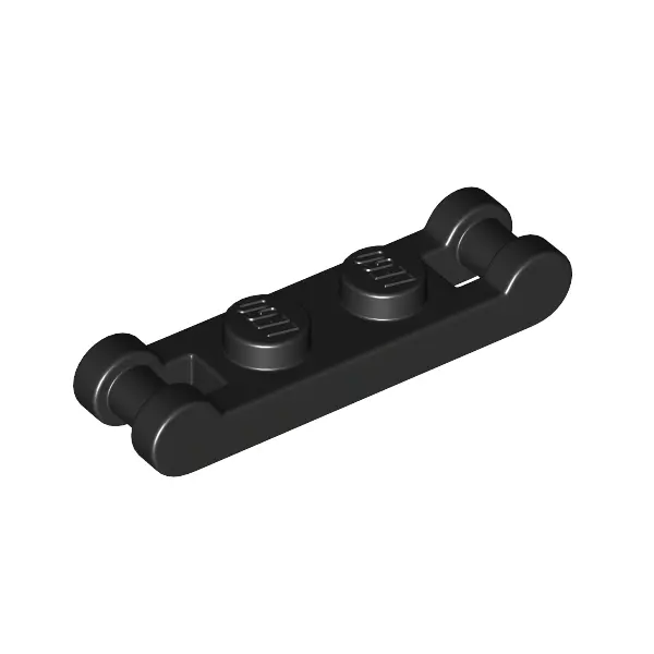 Plate 1x2 w. 2 shafts ø 3.2