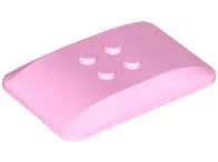 Bright Pink Wedge 6 x 4 x 2/3 Quad Curved