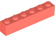 Coral Brick 1 x 6