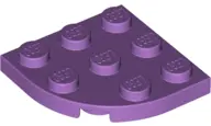 Medium Lavender Plate, Round Corner 3 x 3