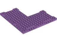 Medium Lavender Brick, Modified Corner 16 x 16 x 2/3 with 7 x 7 Inside Corner and 1 x 4 Side Indenta