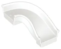 White Duplo Slide Curved 90 degrees, Straight Sides