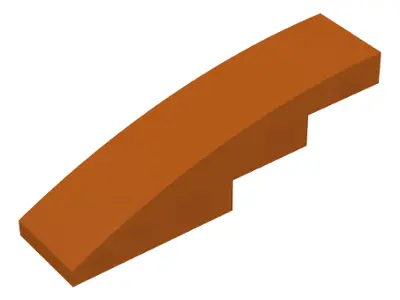 Dark Orange Slope, Curved 4 x 1