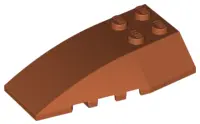 Dark Orange Wedge 6 x 4 Triple Curved
