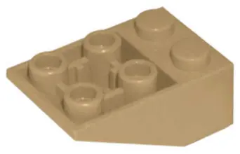 Dark Tan Slope, Inverted 33 3 x 2 with Flat Bottom Pin and Connections between Studs