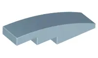 Sand Blue Slope, Curved 4 x 1