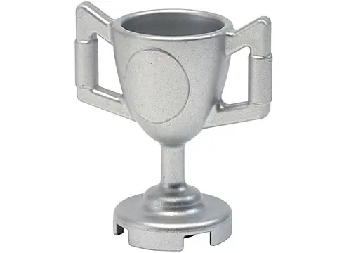 Metallic Silver Minifigure, Utensil Trophy Cup