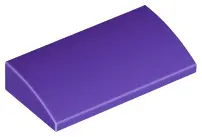 Dark Purple Slope, Curved 2 x 4 x 2/3 with Bottom Tubes