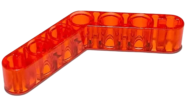 Trans-Neon Orange Technic, Liftarm, Modified Bent Thick 1 x 7 (4 - 4)