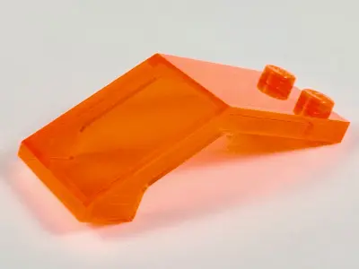 Trans-Neon Orange Windscreen 5 x 2 x 1 2/3