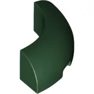 Dark Green Brick, Round Corner 3 x 3 without Studs