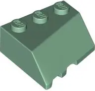 Sand Green Wedge 3 x 3 Sloped Right