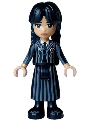 Wednesday Addams - Black Striped School Uniform