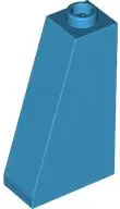 Dark Azure Slope 75 2 x 1 x 3 - Hollow Stud