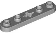 Bluish Gray Technic, Plate 1 x 5 with Smooth Ends, 4 Studs and Center Axle Hole