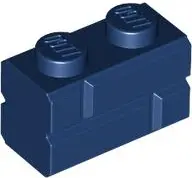 Blue Brick, Modified 1 x 2 with Masonry Profile