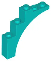 Dark Turquoise Arch 1 x 5 x 4 - Continuous Bow
