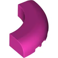Dark Pink Brick, Round Corner 5 x 5 without Studs