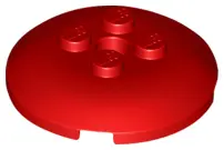 Red Brick, Round 4 x 4 x 2/3 Dome Top with Hole