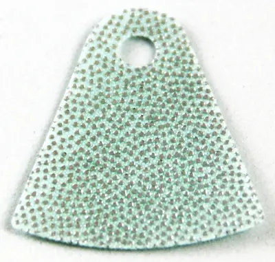 Light Aqua Mini Doll, Cape Cloth, Friends, Tapered with Curved Bottom and Small Top Hole with Silver