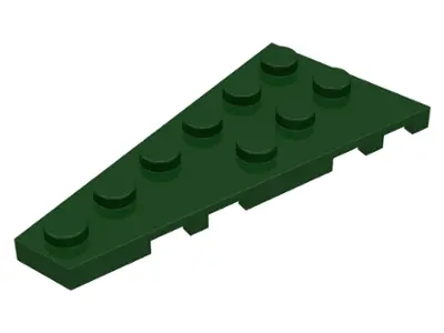 Dark Green Wedge, Plate 6 x 3 Left
