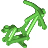 Bright Green Bicycle Frame with Handlebars