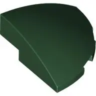 Dark Green Slope, Curved 3 x 3 Corner Round