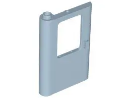 Sand Blue Door 1 x 4 x 5 Train Left, Thick Support at Bottom