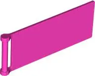 Dark Pink Flag 7 x 3 with Bar Handle