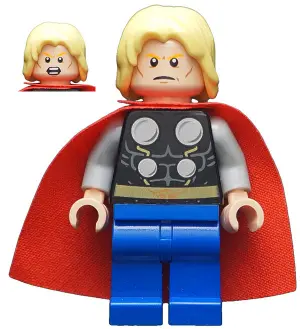 Thor - Starched Fabric Cape, Blue Legs