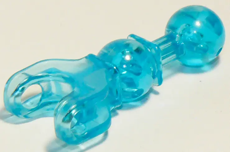 Trans-Light Blue Hero Factory Arm / Leg with Ball Joint on Axle and Ball Socket