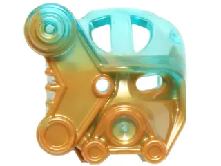 Pearl Gold Bionicle Mask of Ice with Marbled Trans-Light Blue Pattern